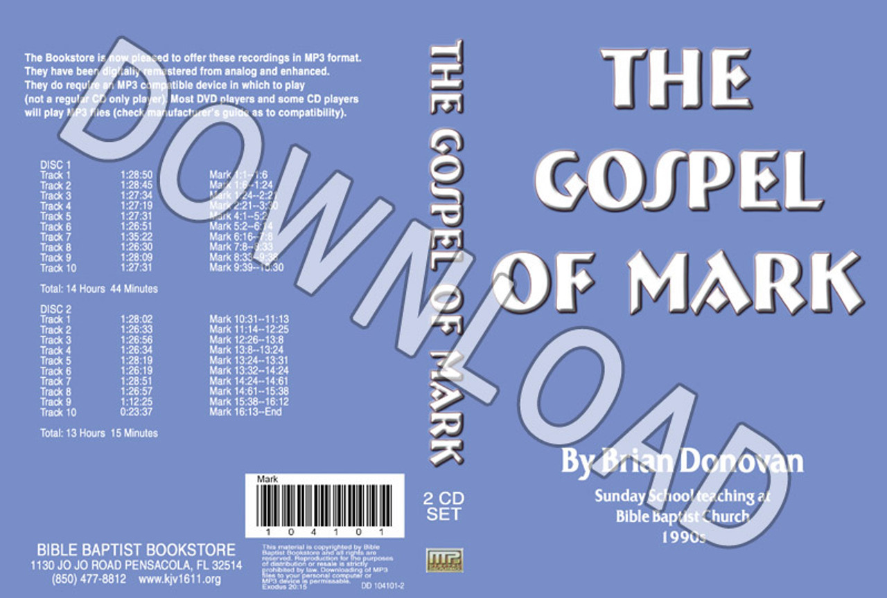 Brian Donovan: The Gospel of Mark - Downloadable MP3 - Bible Baptist  Bookstore