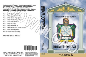 Brian Donovan: Sermons, Volume 52 - Downloadable MP3