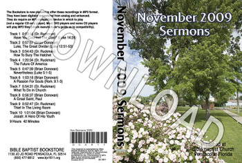 November 2009 Sermons - Downloadable MP3