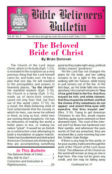 Bible Believers' Bulletin, May 2025 - Downloadable PDF
