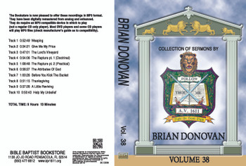Brian Donovan Sermons on MP3 - Volume 38