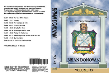 Brian Donovan Sermons on MP3 - Volume 43