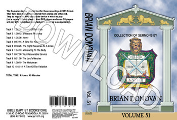 Brian Donovan: Sermons, Volume 51 - Downloadable MP3