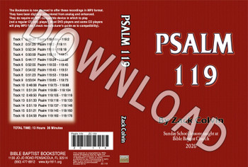 Zack Colvin: Psalm 119 - Downloadable MP3