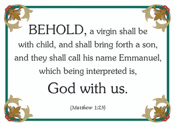 KJV Scripture Christmas Cards - Matthew 1.23 (10-pack)