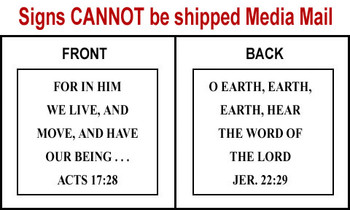 Scripture Sign - Acts 17:28 and Jeremiah 22:29
