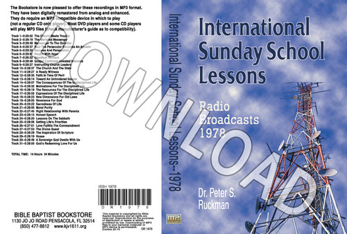 International Sunday School Lessons 1978 - Downloadable MP3