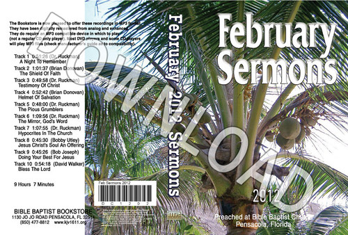 February 2012 Sermons - Downloadable MP3
