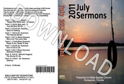 July 2011 Sermons - Downloadable MP3