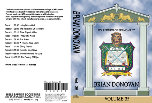 Brian Donovan Sermons on MP3 - Volume 35