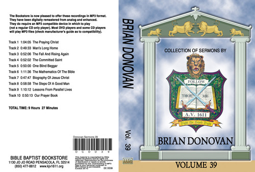 Brian Donovan Sermons on MP3 - Volume 39
