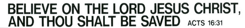 Believe On The Lord Jesus Christ And - Sticker