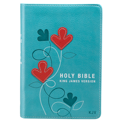 Christian Art Publishers:  Aqua Faux Leather Compact Bible