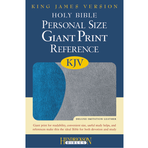 Hendrickson Bible: Personal Size Giant Print Reference Bible (Blue on Gray)