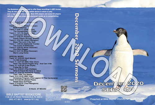 December 2020 Sermons  - Downloadable MP3