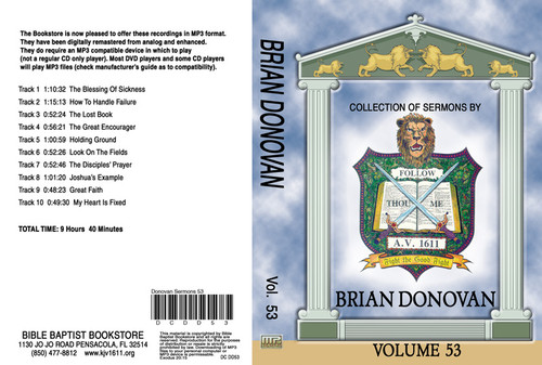 Brian Donovan Sermons on MP3 - Volume 53