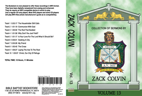 Zack Colvin Sermons on MP3 - Volume 13