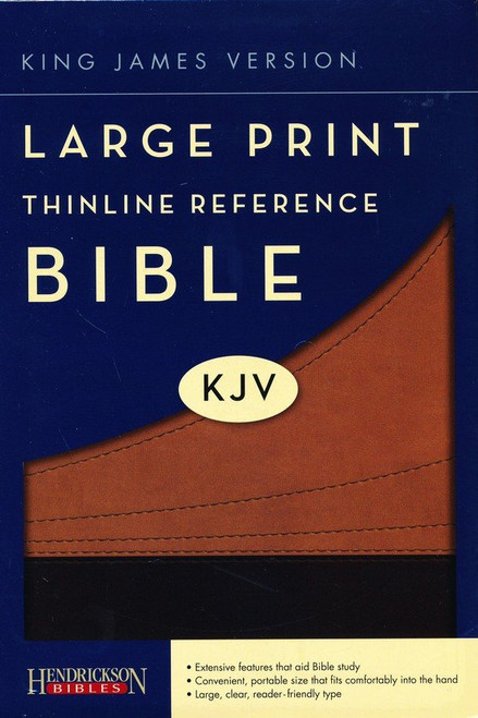 Hendrickson Bible: Large Print Thinline Reference Bible Flexisoft Cocoa/Black