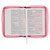 Christian Art Publishers:  Mini Pocket Bible (zippered) Faux Leather Pink/Brown