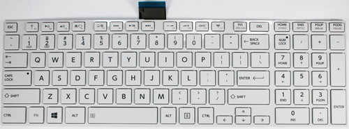 Toshiba Satellite C850D-ST3N01 (Chiclet White) Laptop Keyboard