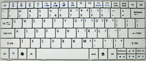 Acer Aspire One ZH7 (White) Laptop Keyboard