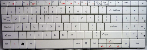 Gateway NV SERIES NV59 (White) Laptop Keyboard