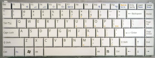 Sony VGN-NS (White) VGN-NS130E (White) Laptop Keyboard
