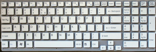 Sony VPC-EB (White) VPC-EB37FXBJ (White) Laptop Keyboard