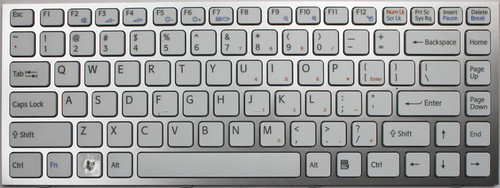 Sony VPC-S (White) VPC-S135GX/Z (White) Laptop Keyboard
