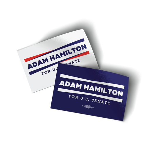 Adam Hamilton - Combo (4" x 2.5" Vinyl Sticker -- Pack of Two!)