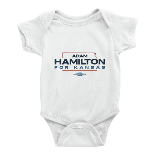 Adam Hamilton For Kansas (White Onesie)