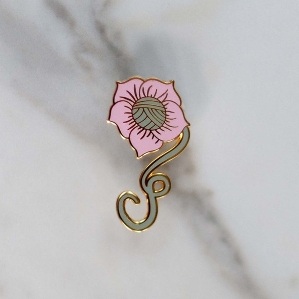 Yarn Flower Enamel Pin