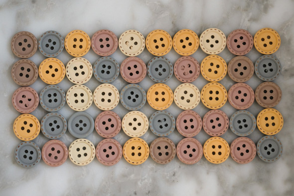 Soft Neutral Wooden Buttons 3/8"