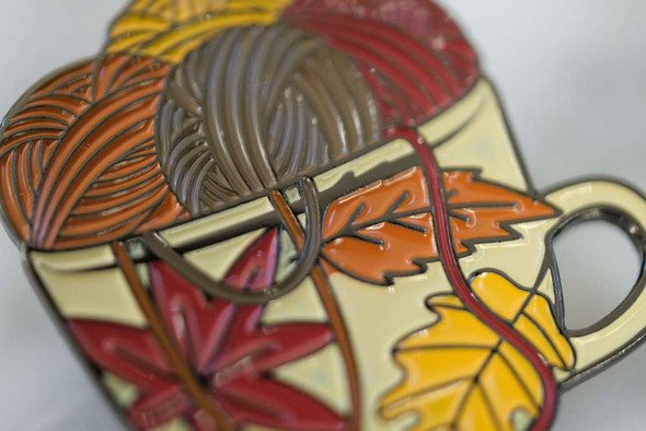 Autumn Teacup Enamel Pin