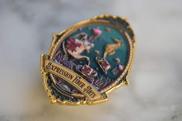 Custom 3-D Undersea Tea Enamel Pin