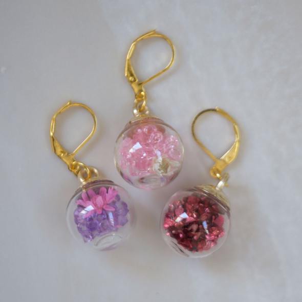 Filled Crystal Ornament Stitch Markers - Set of 3