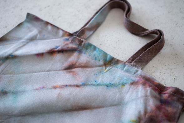 Beach Pebbles Hand-Dyed Cotton Tote Bag