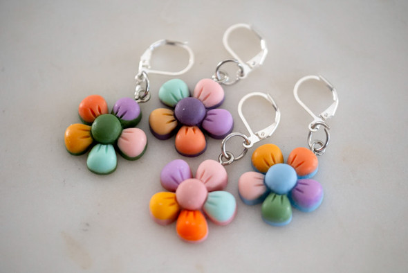 Groovy Flowers Stitch Markers - Set of 4