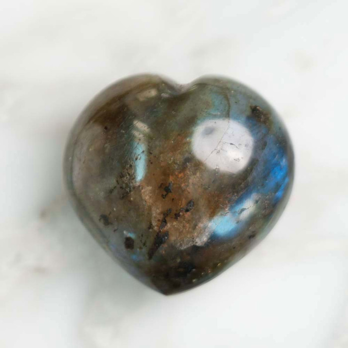 Labradorite Heart Stone