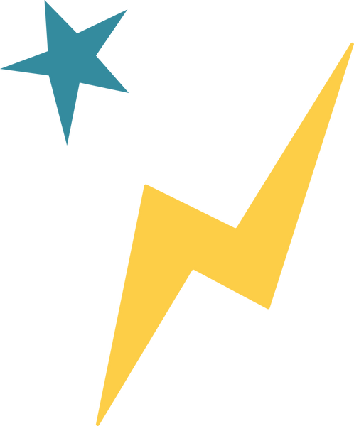 Lightning Bolt and Star SVG Cut File