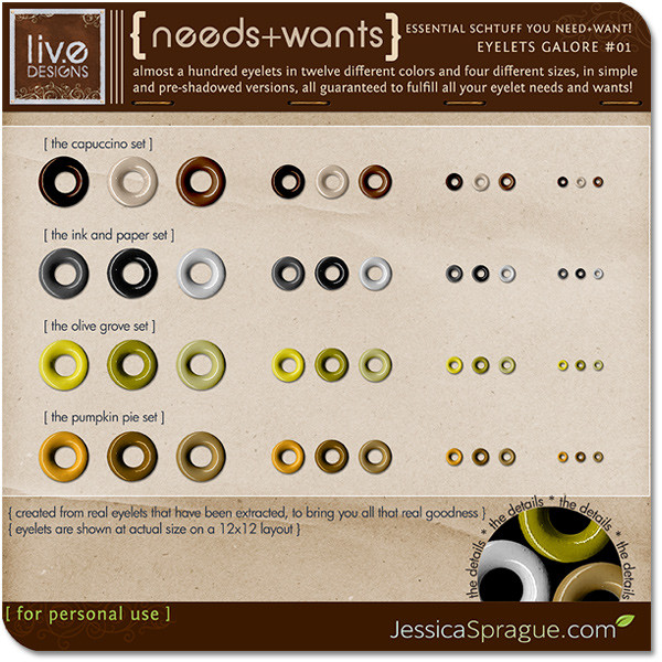 Needs + Wants: Eyelets Galore 01