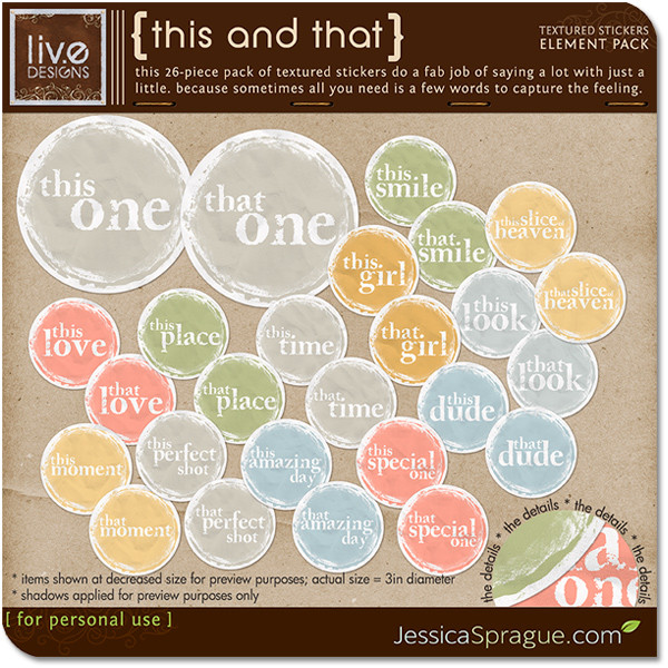 This and That - Textured Stickers