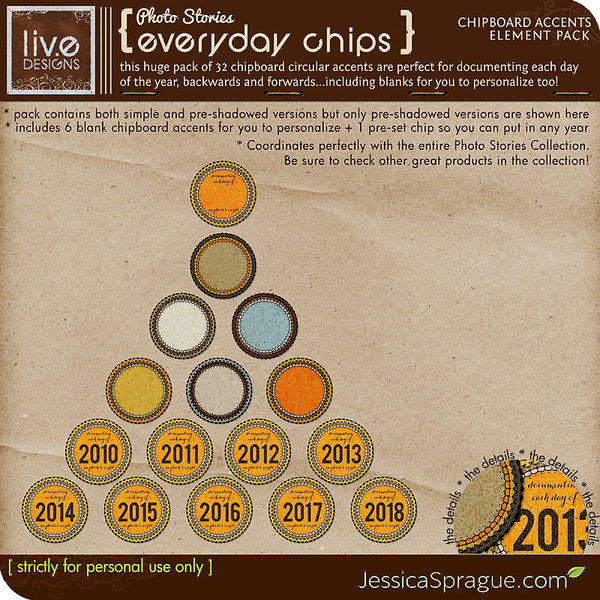 Photo Stories - Everyday Chips (Chipboard Accents)