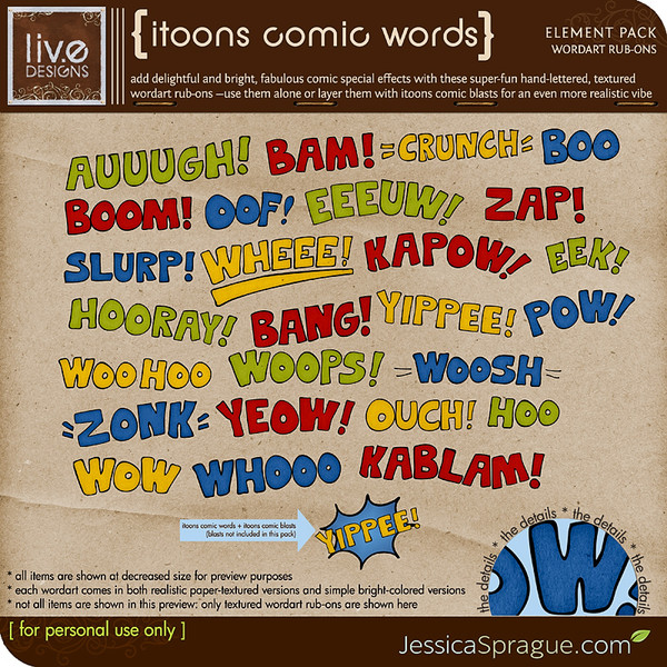 itoons Comic Words