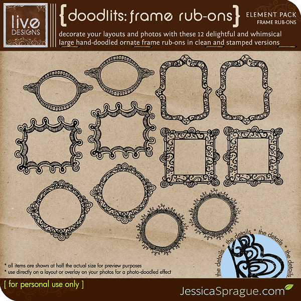 Doodlits Frame Rub-Ons