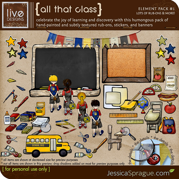 All That Class (School-Themed) Elements Vol. 1