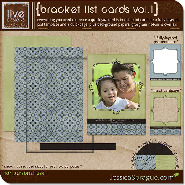 Bracket List Cards Vol.1