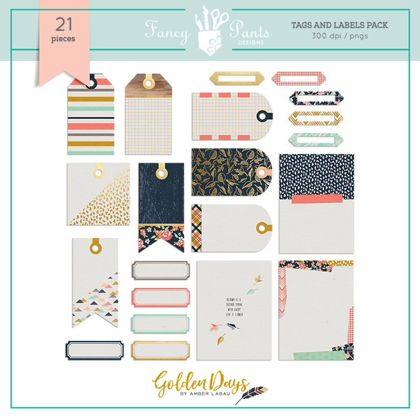 Golden Days Tags & Labels Set