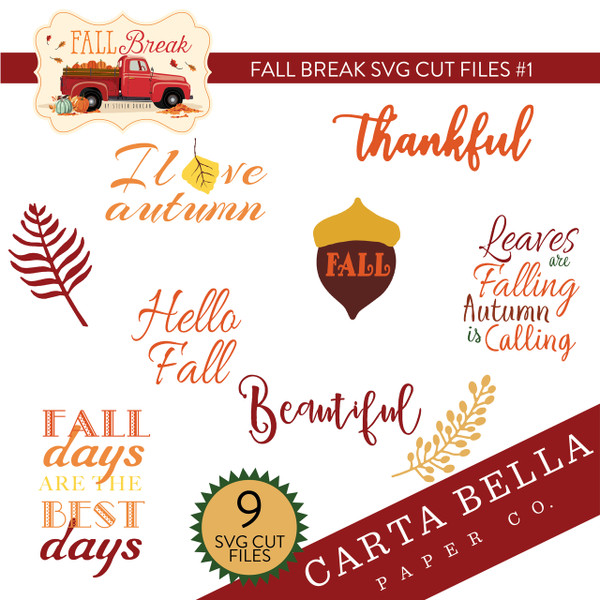 Fall Break SVG Cut Files #1