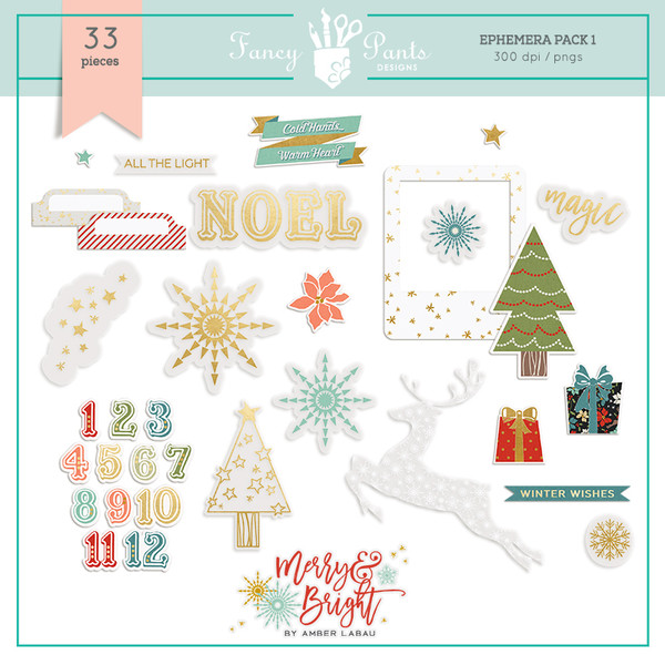 FPD Merry and Bright Ephemera Pack 1